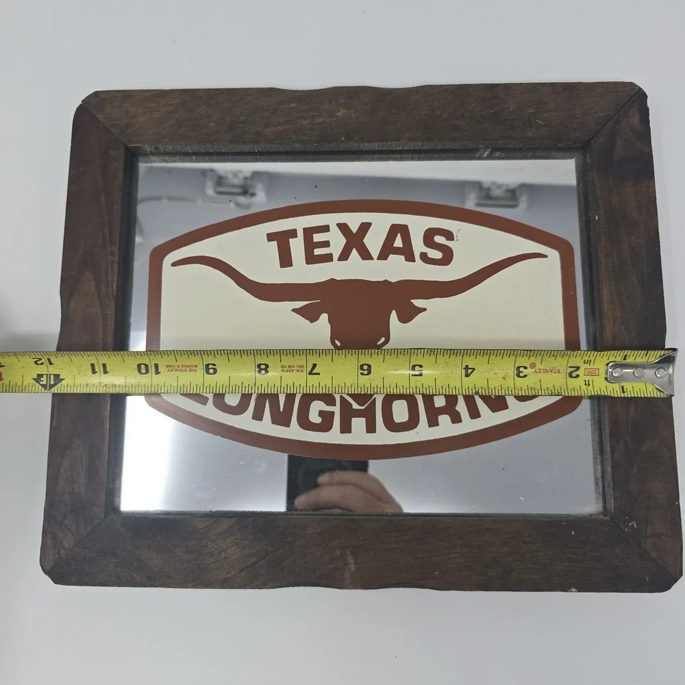 texas longhorns Glass Mirror Sign‎ 12x10
